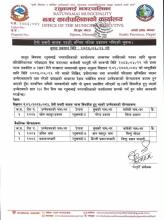 हेभी सवारी चालक पदको अन्तिम नतिजा प्रकाशन गरिएको सूचना।